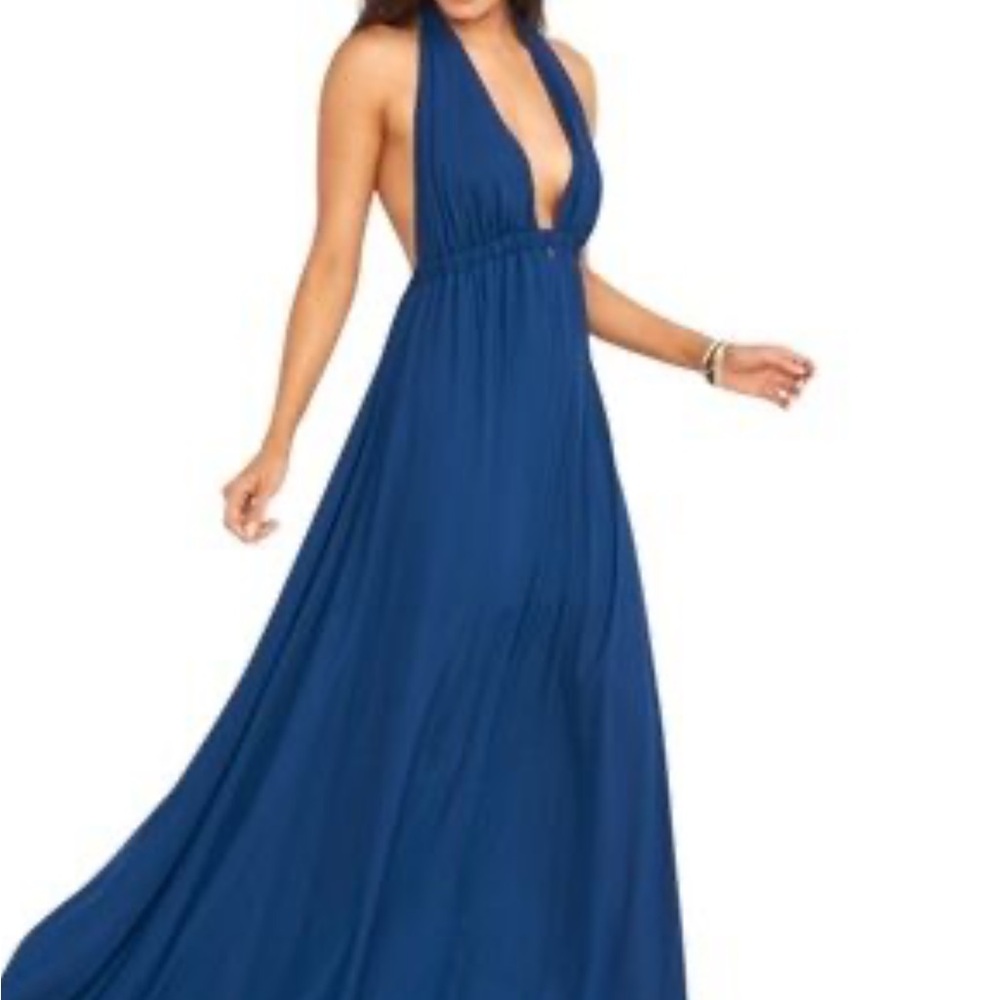 Show Me Your Mumu Luna Halter Maxi Dress Size Small New